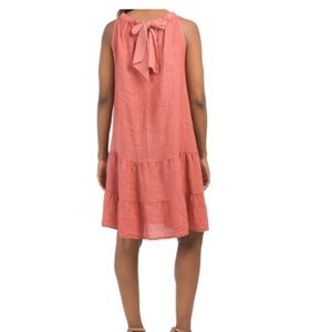 NWOT LINEN COTTON TIE DRESS